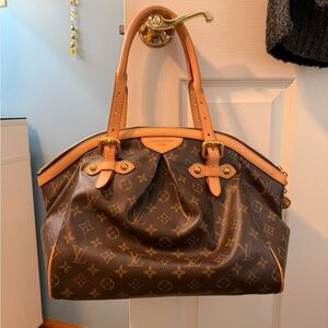 Louis Vuitton Tan and Brown Monogram Shoulder Bag